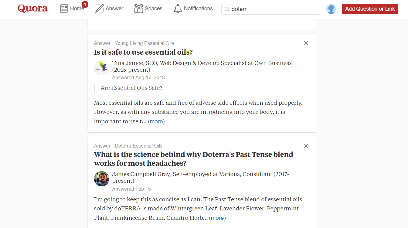 Quora search