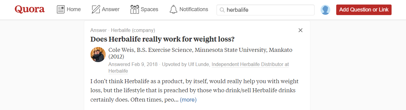 quora screenshot