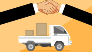 delivery truck shipping boxes