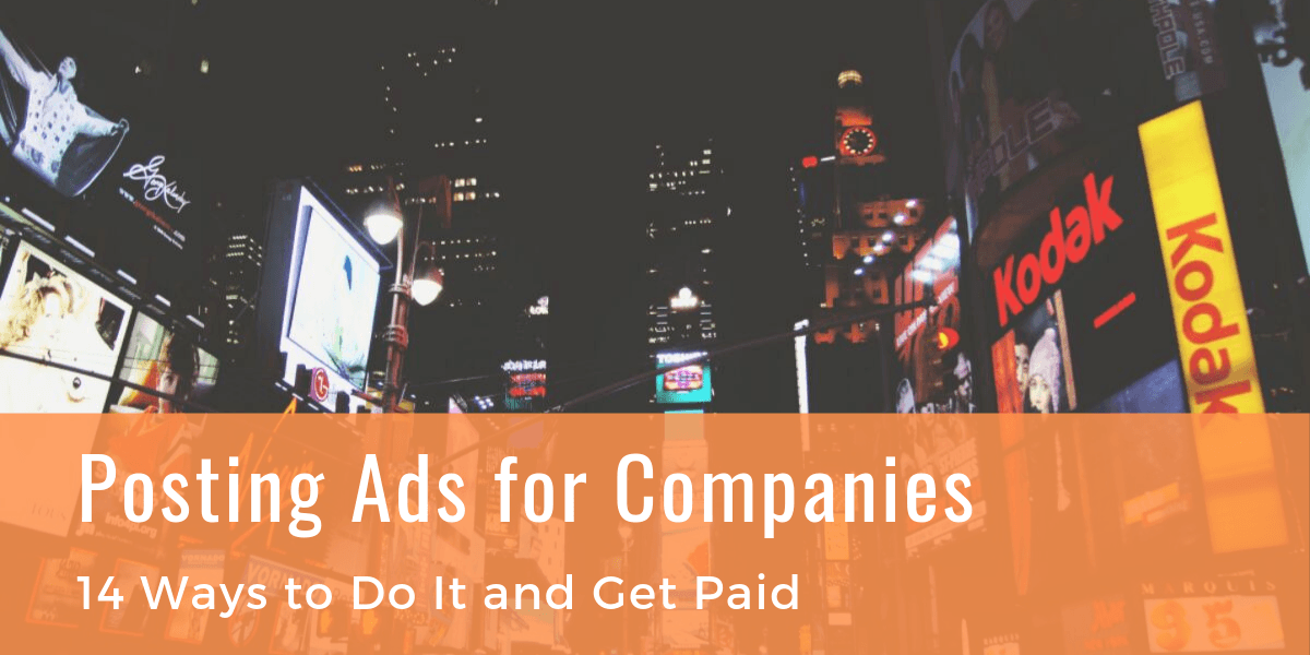 make money posting ads for companies online
