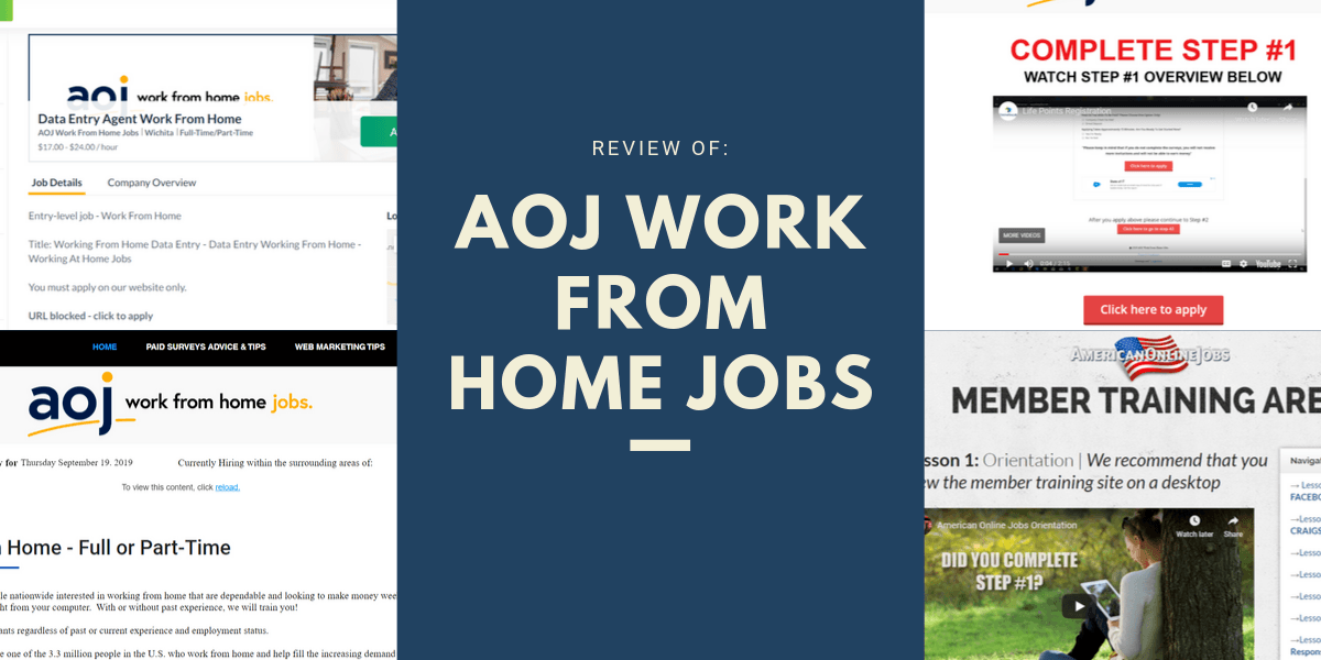 AOJ Work From Home Jobs Scam