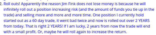 jim fink sell options
