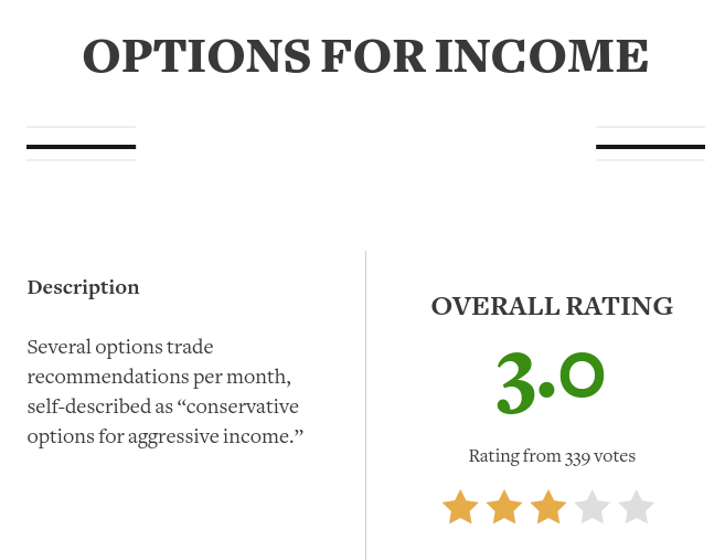 options for income jim fink reviews