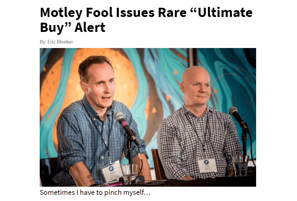 Motley Fool Ultimate Buy Alert