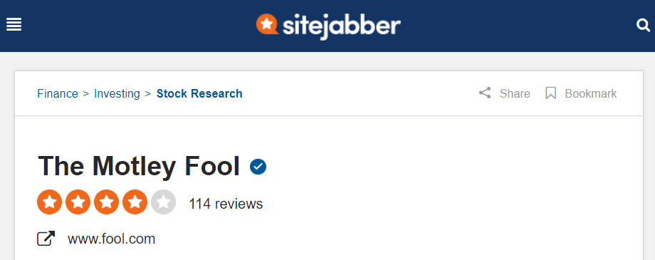 SiteJabber Motley Fool Reviews