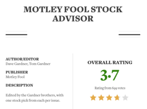 Stock Advisor rating Stock Gumshoe